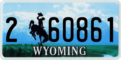 WY license plate 260861