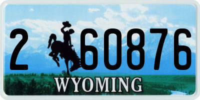WY license plate 260876