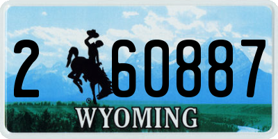 WY license plate 260887