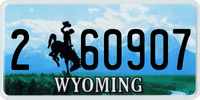 WY license plate 260907