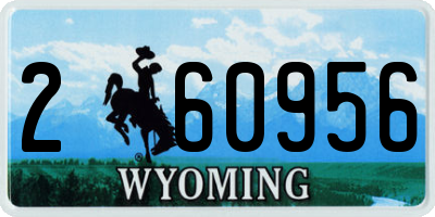WY license plate 260956