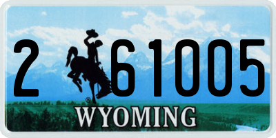 WY license plate 261005
