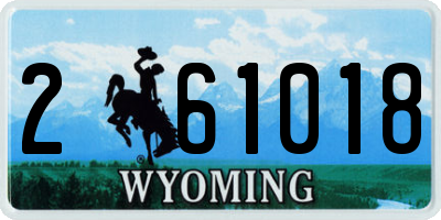 WY license plate 261018
