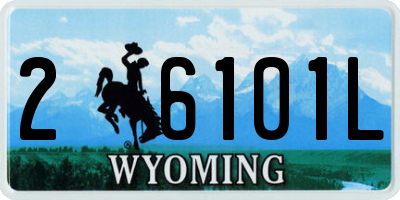 WY license plate 26101L