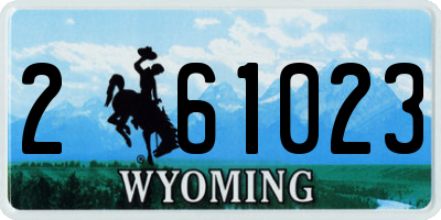 WY license plate 261023