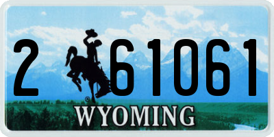 WY license plate 261061