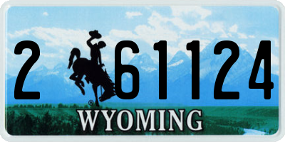 WY license plate 261124