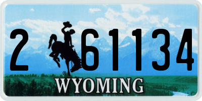 WY license plate 261134