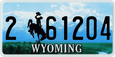 WY license plate 261204