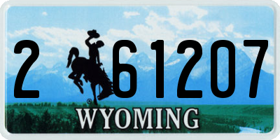 WY license plate 261207