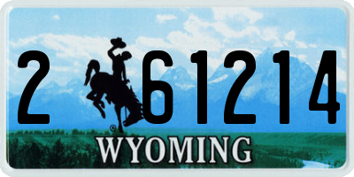 WY license plate 261214