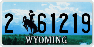 WY license plate 261219