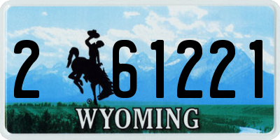 WY license plate 261221