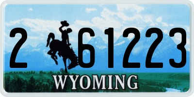WY license plate 261223
