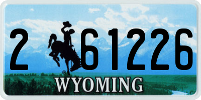 WY license plate 261226