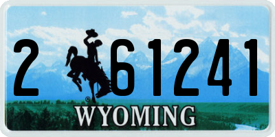 WY license plate 261241