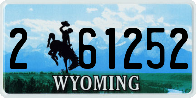 WY license plate 261252