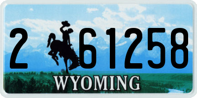 WY license plate 261258