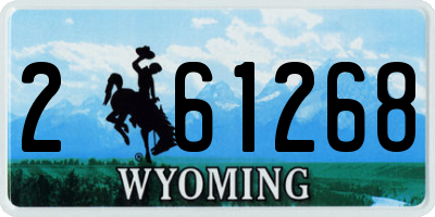 WY license plate 261268
