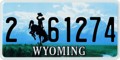 WY license plate 261274