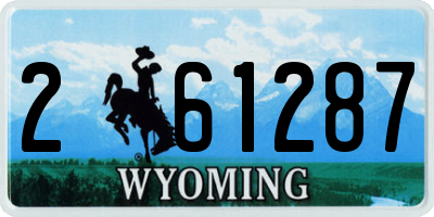 WY license plate 261287