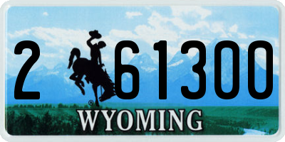 WY license plate 261300