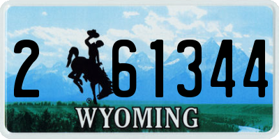 WY license plate 261344