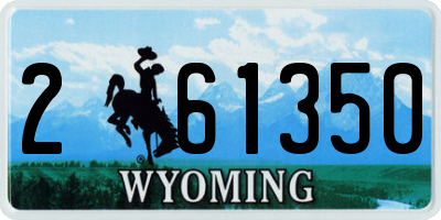 WY license plate 261350
