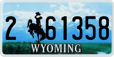 WY license plate 261358