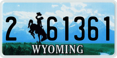 WY license plate 261361