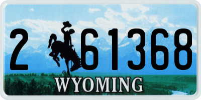 WY license plate 261368