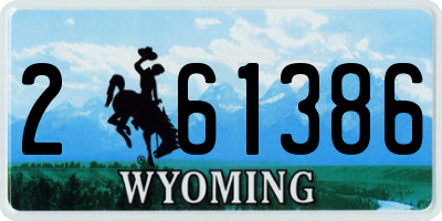 WY license plate 261386