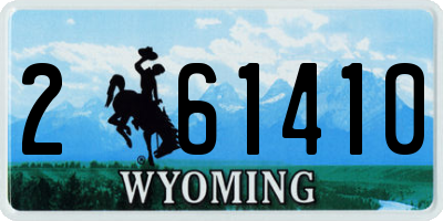 WY license plate 261410