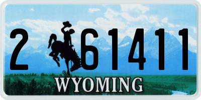 WY license plate 261411