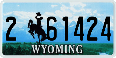 WY license plate 261424