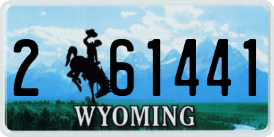 WY license plate 261441