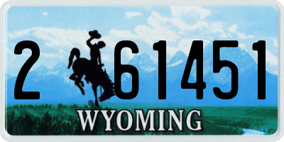 WY license plate 261451