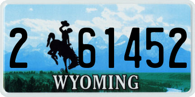 WY license plate 261452
