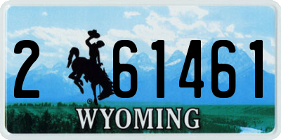 WY license plate 261461