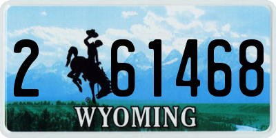 WY license plate 261468