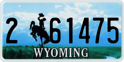 WY license plate 261475