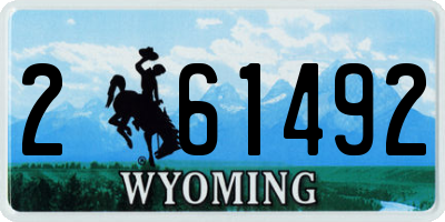 WY license plate 261492