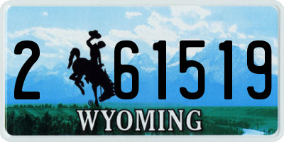 WY license plate 261519