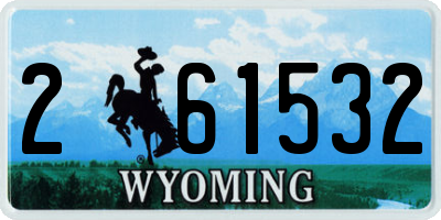 WY license plate 261532