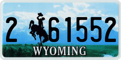 WY license plate 261552