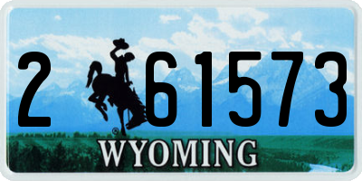WY license plate 261573