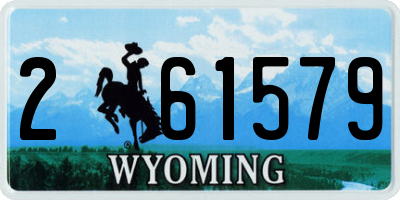 WY license plate 261579