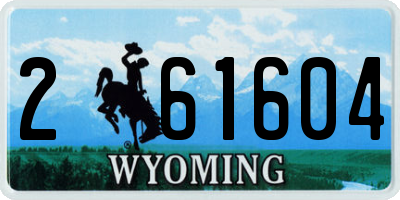WY license plate 261604