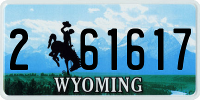 WY license plate 261617