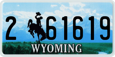 WY license plate 261619